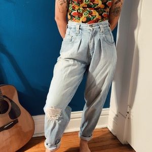 claudio agnelli high waisted vintage blue jeans